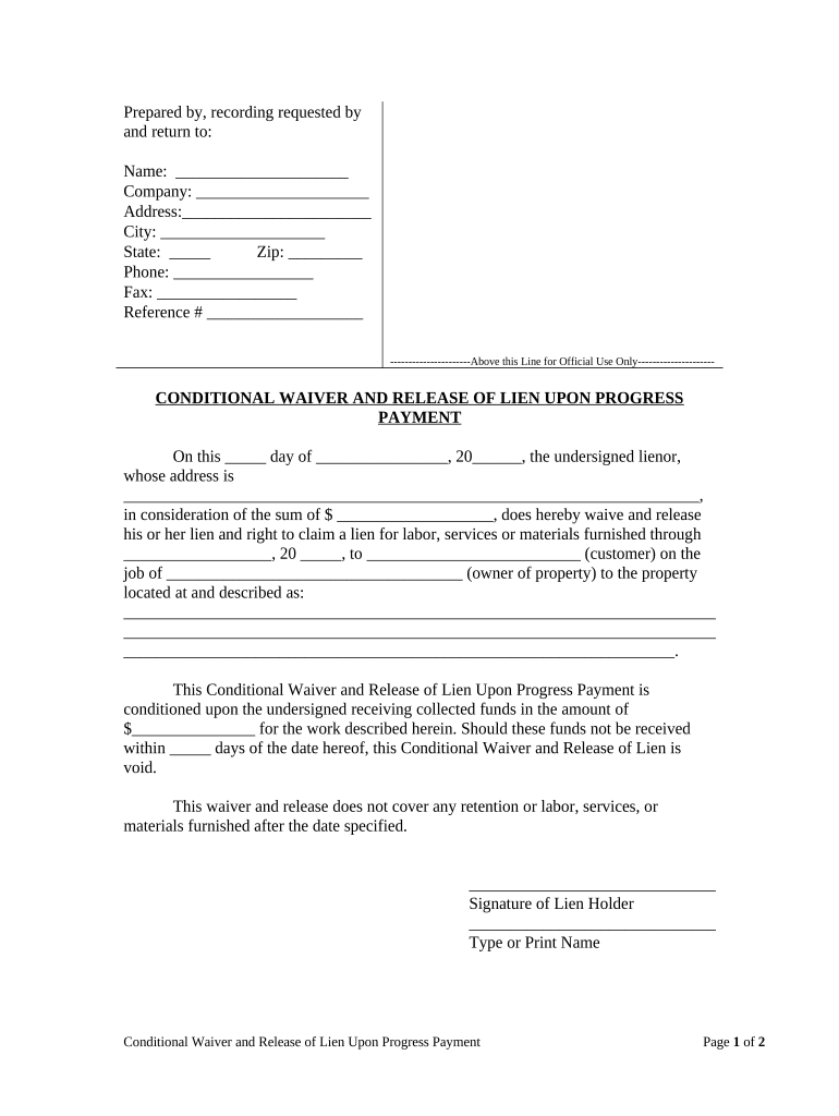 Washington Conditional  Form