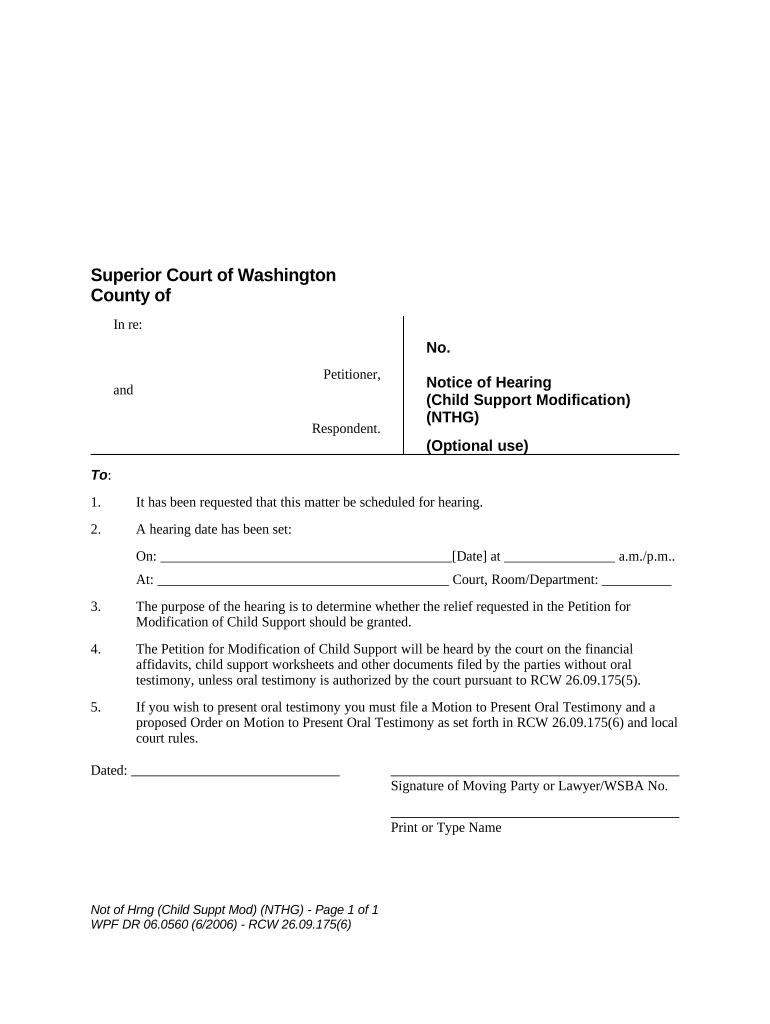 Child Support Modification Sample  Form