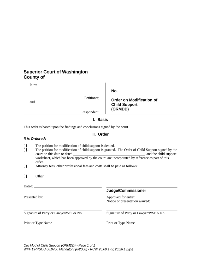 Order Child Support PDF  Form
