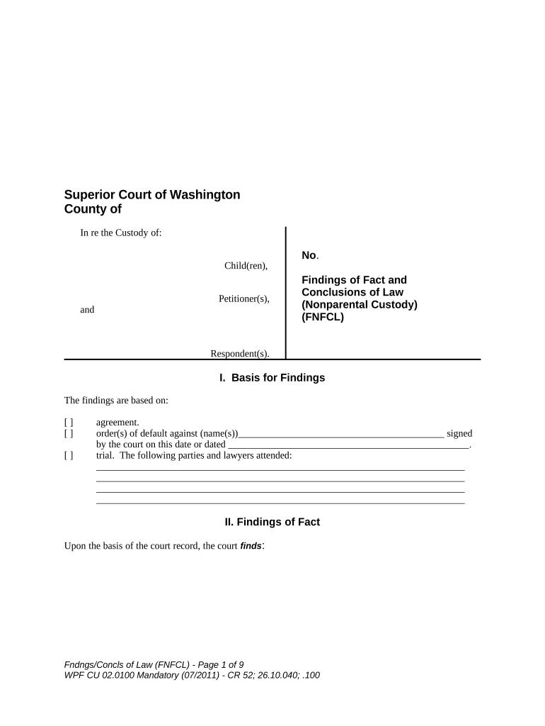 Wa Law  Form