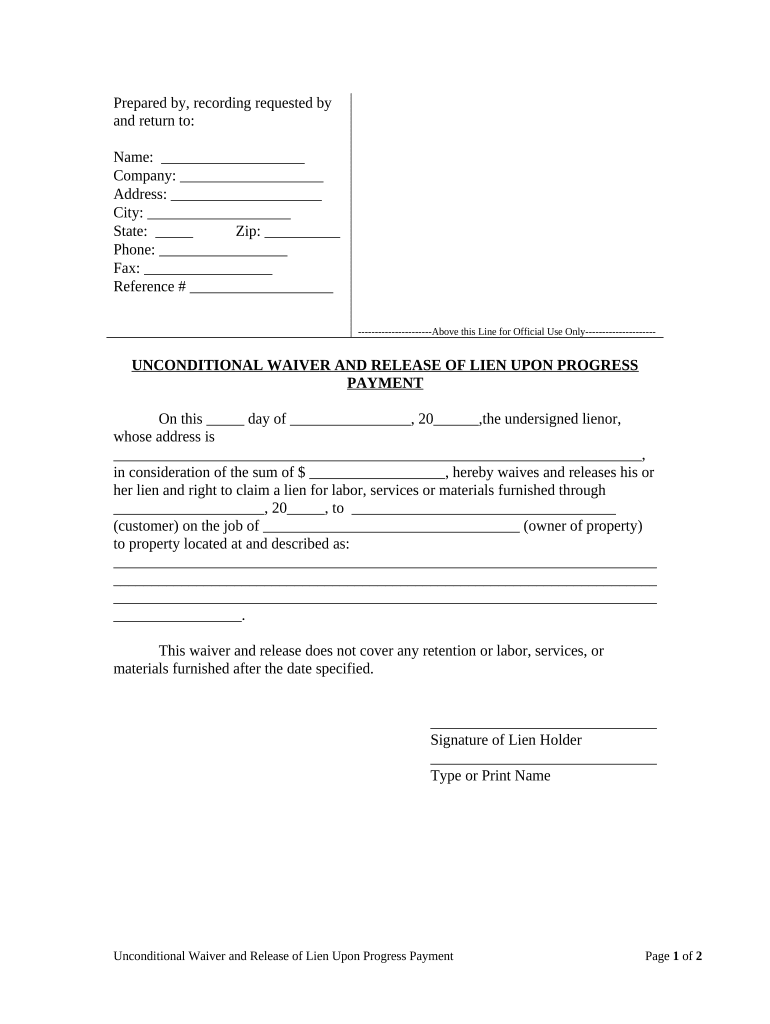 Washington Waiver  Form