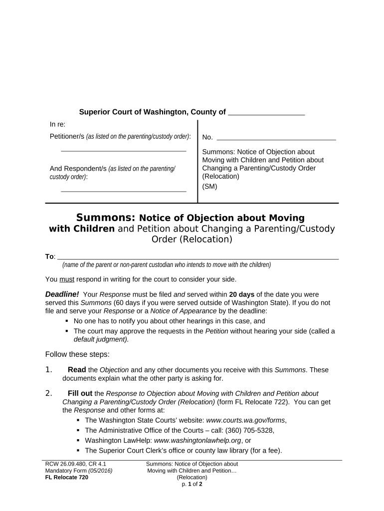 Wa Objection  Form