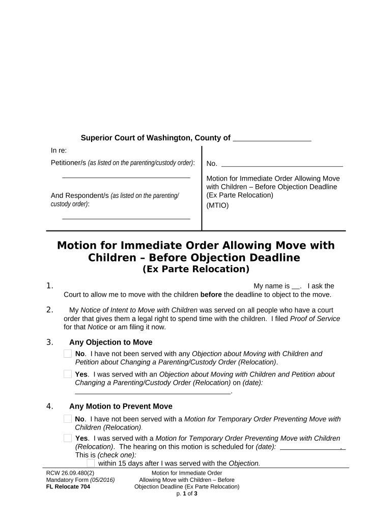 Washington for Change  Form