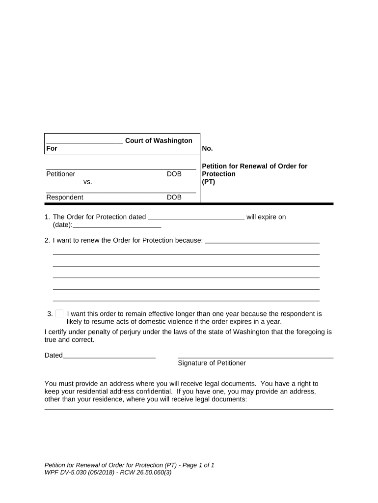 Dv Order Protection  Form