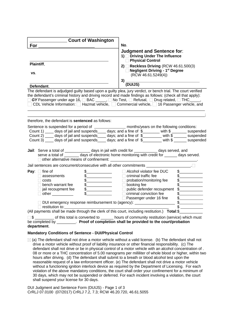 Dui  Form