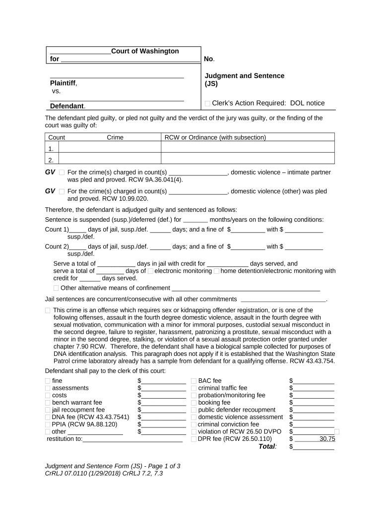 Wa Judgment Form