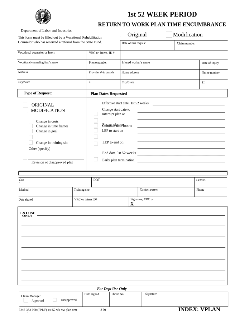 Work Plan  Form