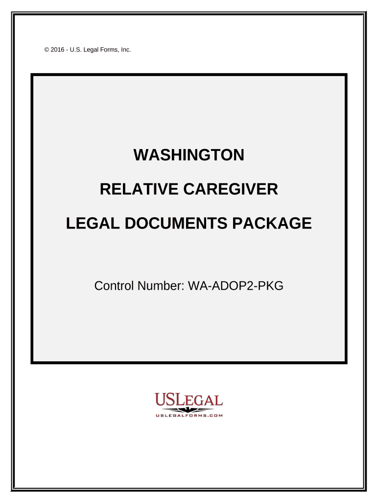 Washington Relative Caretaker Legal Documents Package Washington  Form
