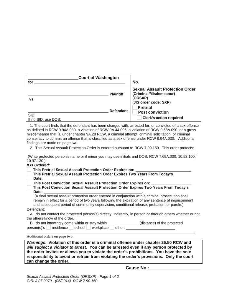 Sexual Assault  Form