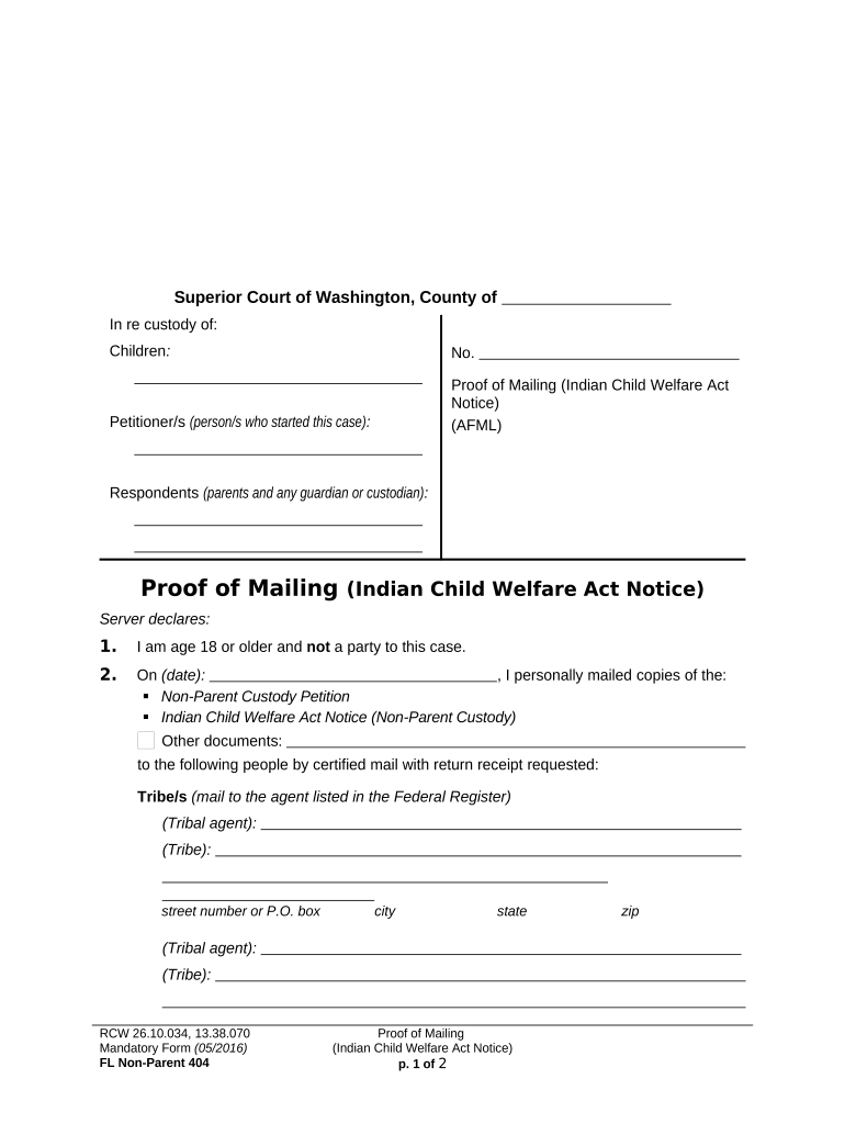 Proof Mailing Form