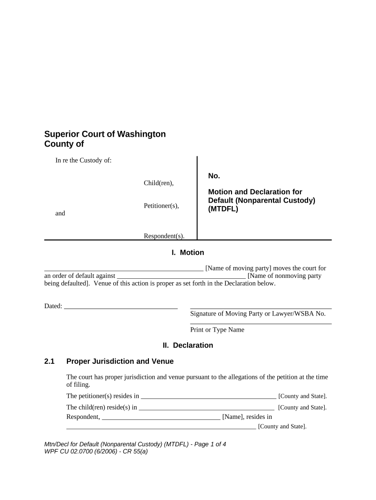 Default Form Court