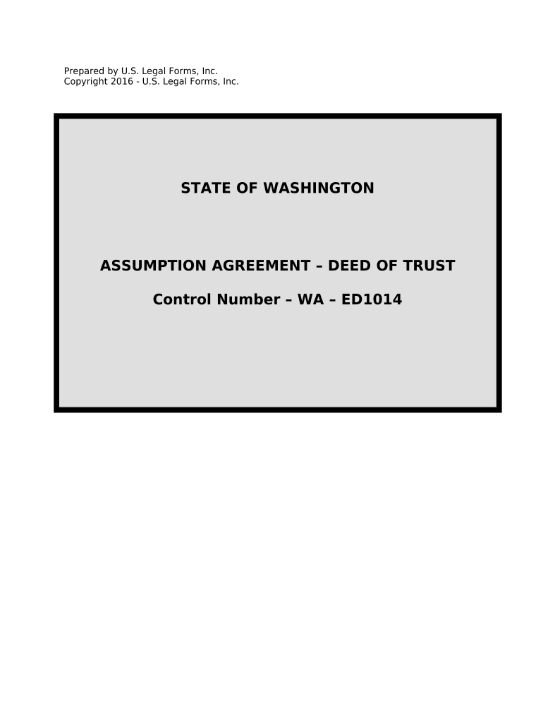 Assumption Agreement of Deed of Trust and Release of Original Mortgagors Washington  Form