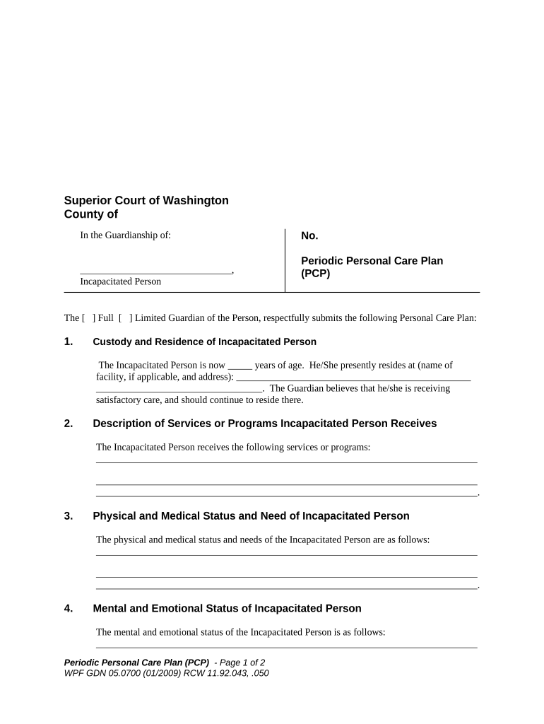 Periodic Personal Care  Form