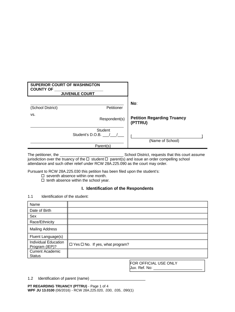 Petition Truancy  Form