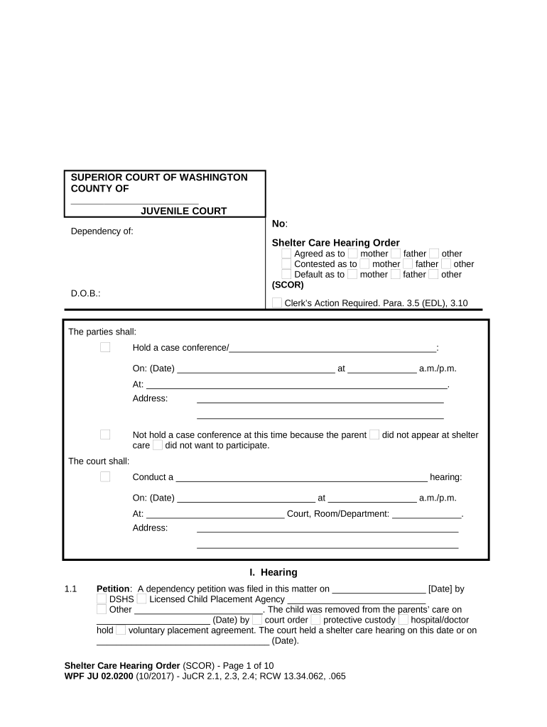 Shelter Hearing  Form