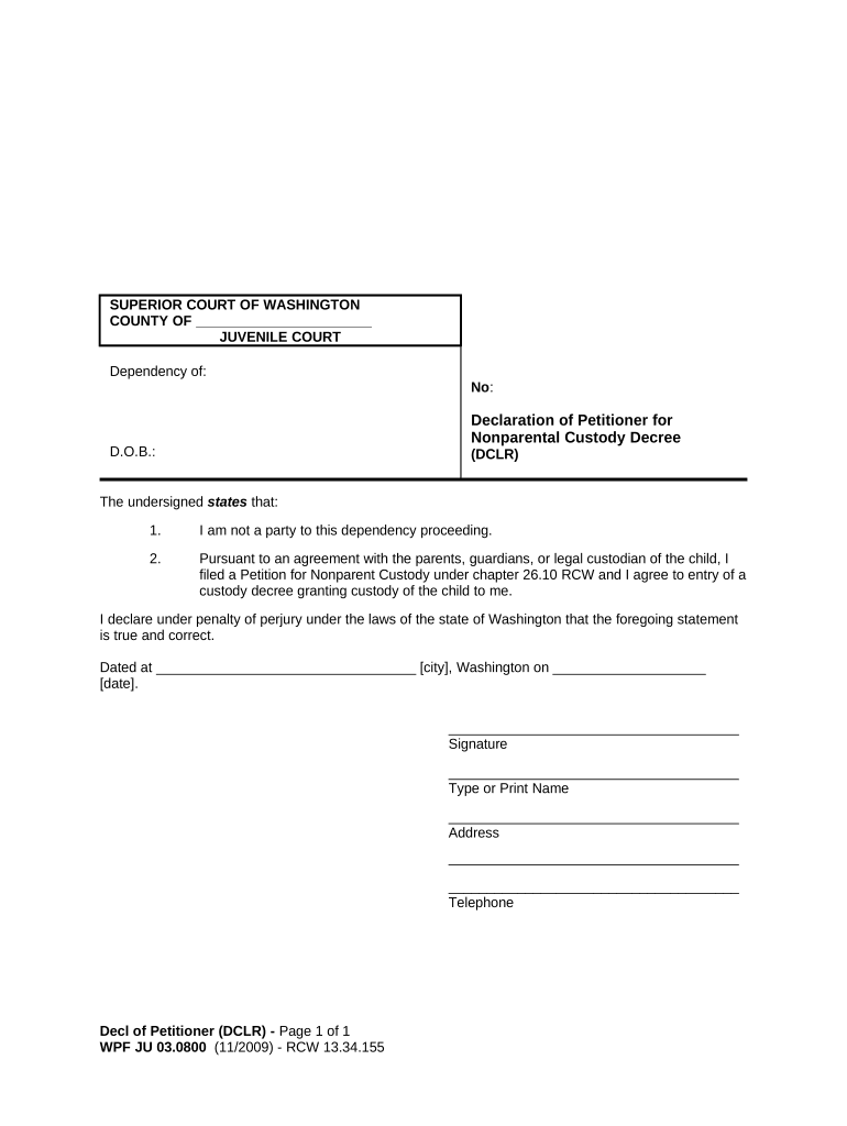 Declaration Petitioner  Form