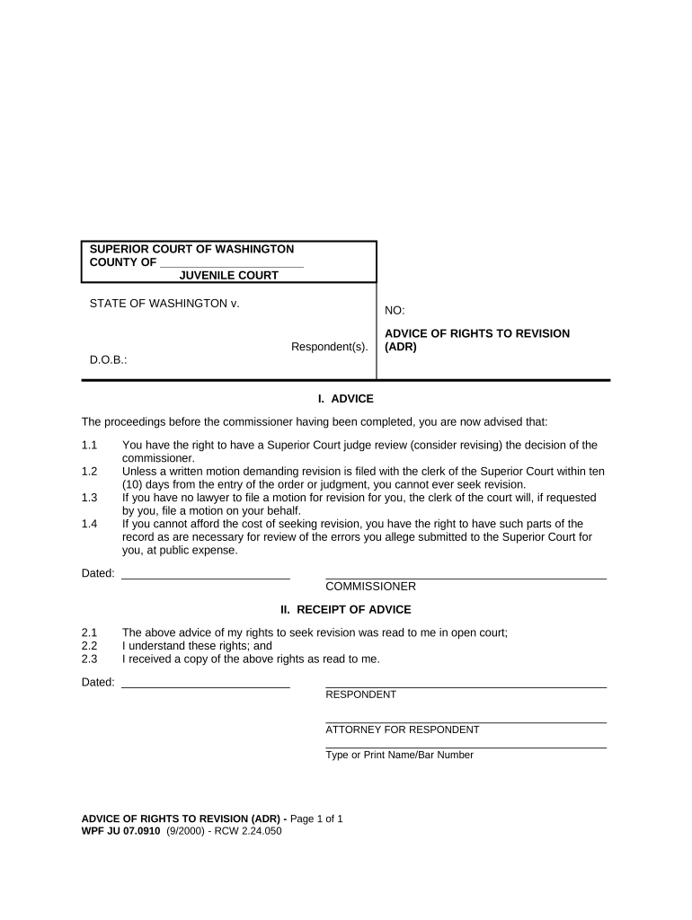 Wa Revision  Form