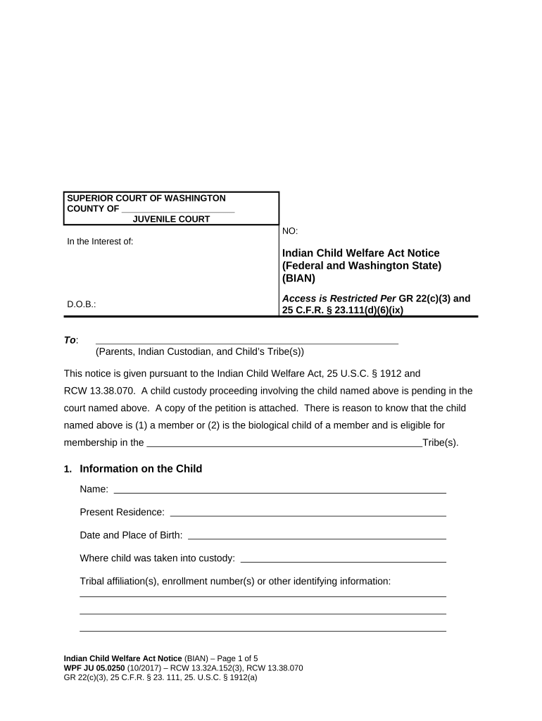 Wa Child Welfare  Form