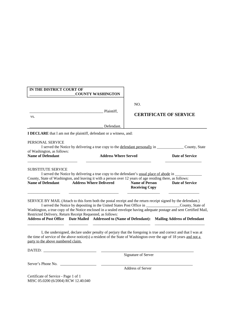 Wa Certificate Service  Form