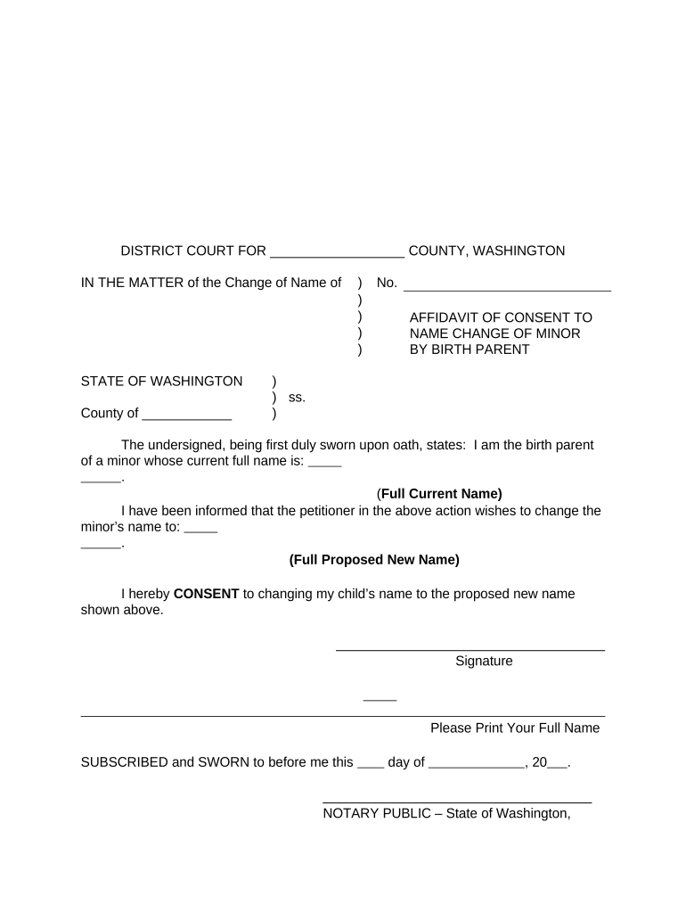 Wa Notice Hearing  Form