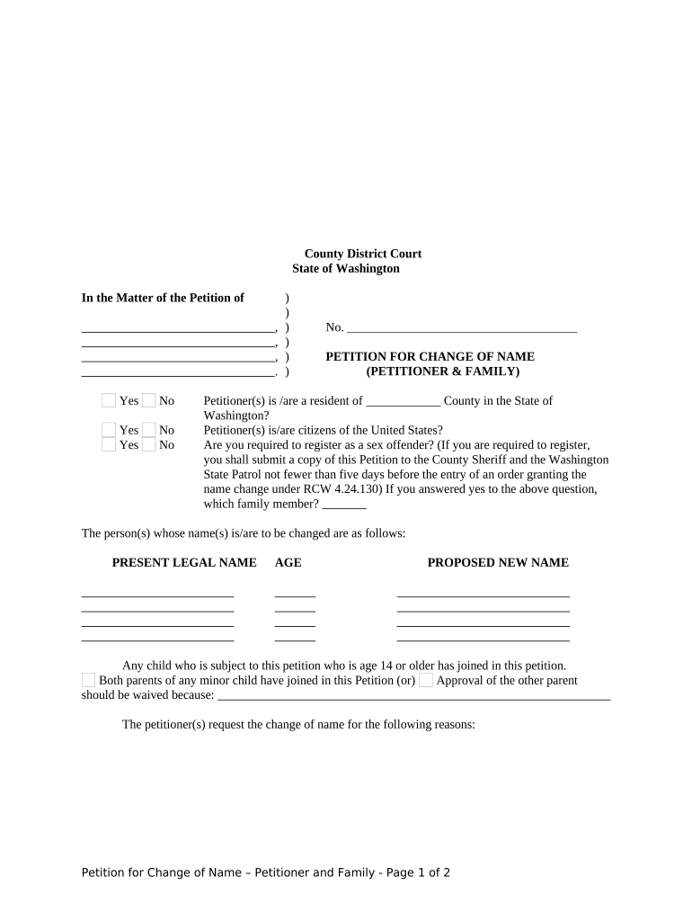 Wa Court Family  Form