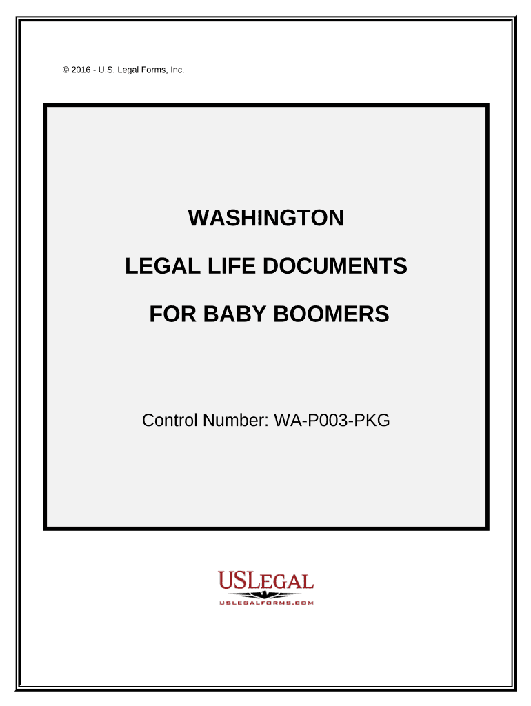 Essential Legal Life Documents for Baby Boomers Washington  Form