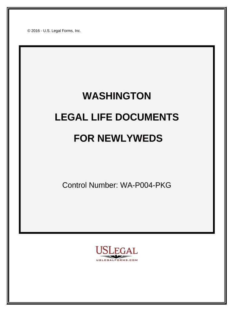 Essential Legal Life Documents for Newlyweds Washington  Form