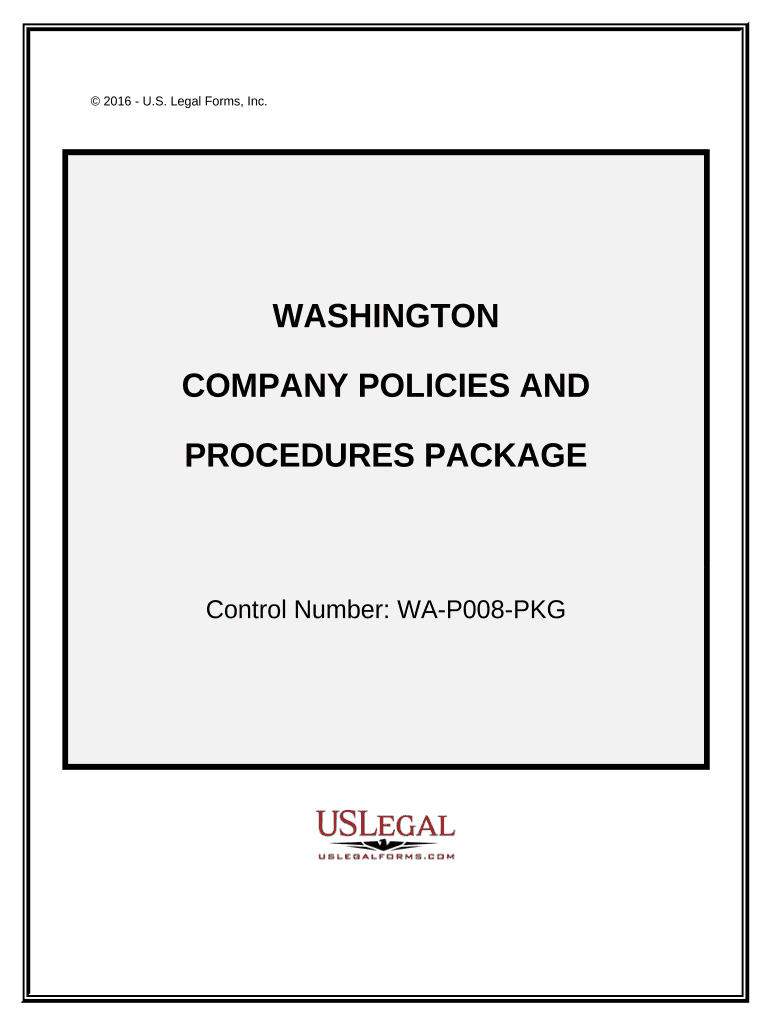 Company Employment Policies and Procedures Package Washington  Form