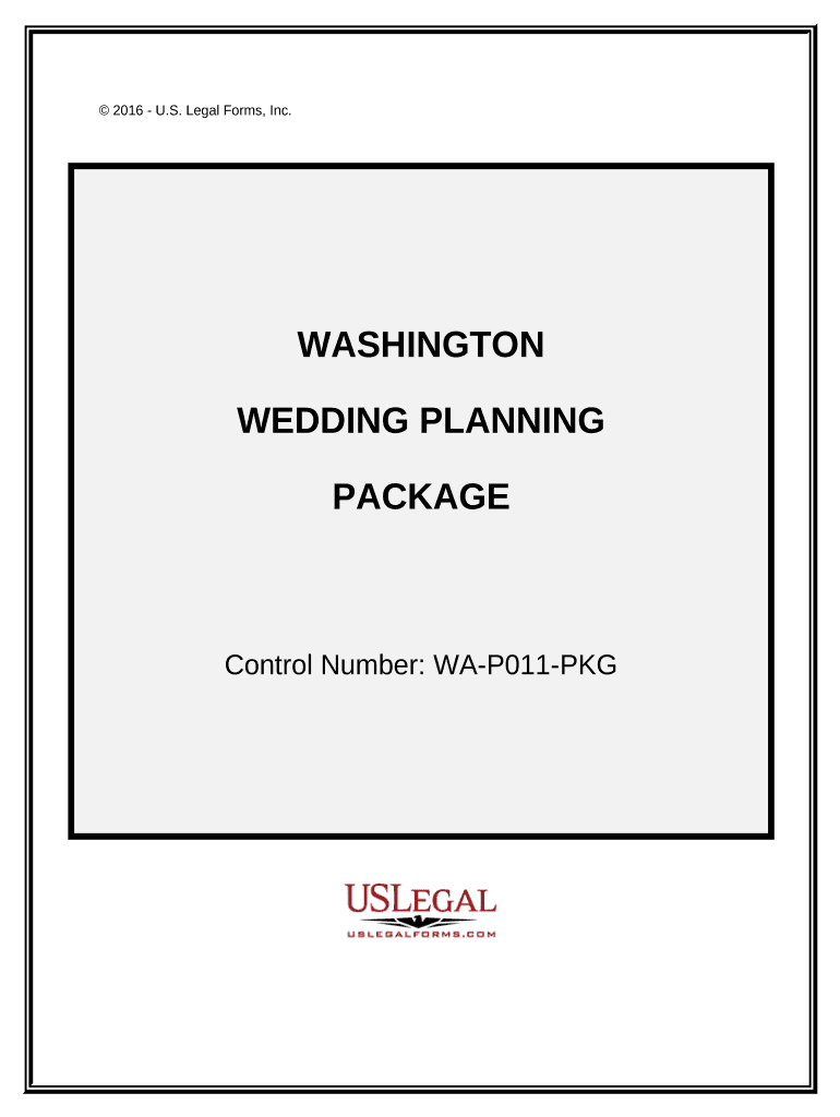 Wedding Planning or Consultant Package Washington  Form