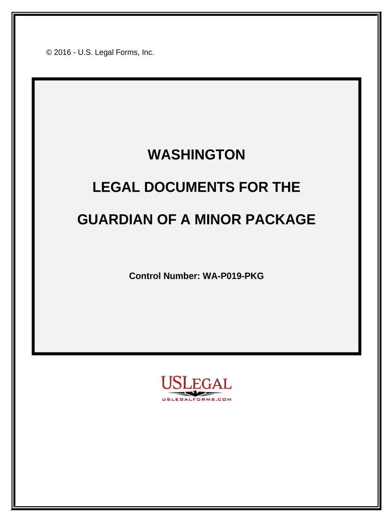 Legal Documents for the Guardian of a Minor Package Washington  Form