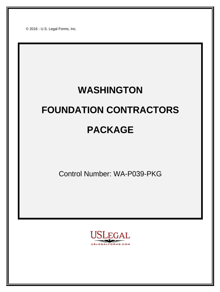 Foundation Contractor Package Washington  Form