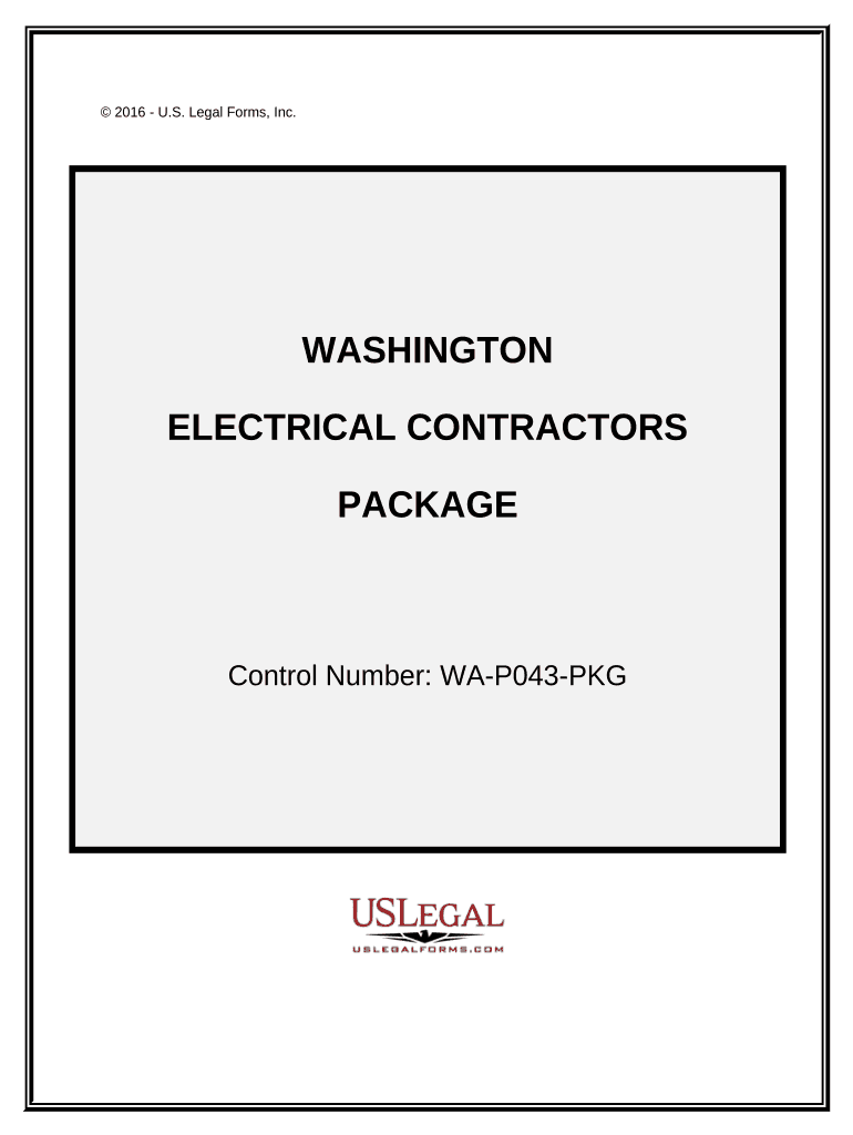 Electrical Contractor Package Washington  Form