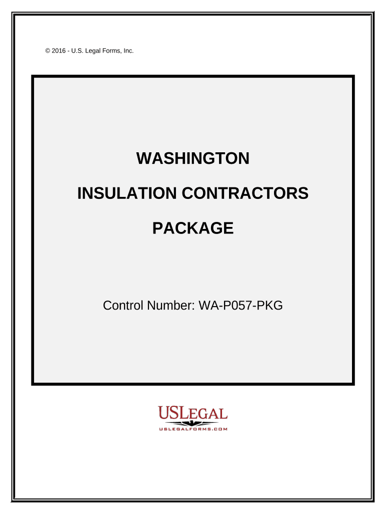 Insulation Contractor Package Washington  Form