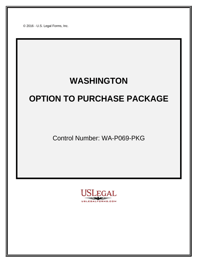 Option to Purchase Package Washington  Form