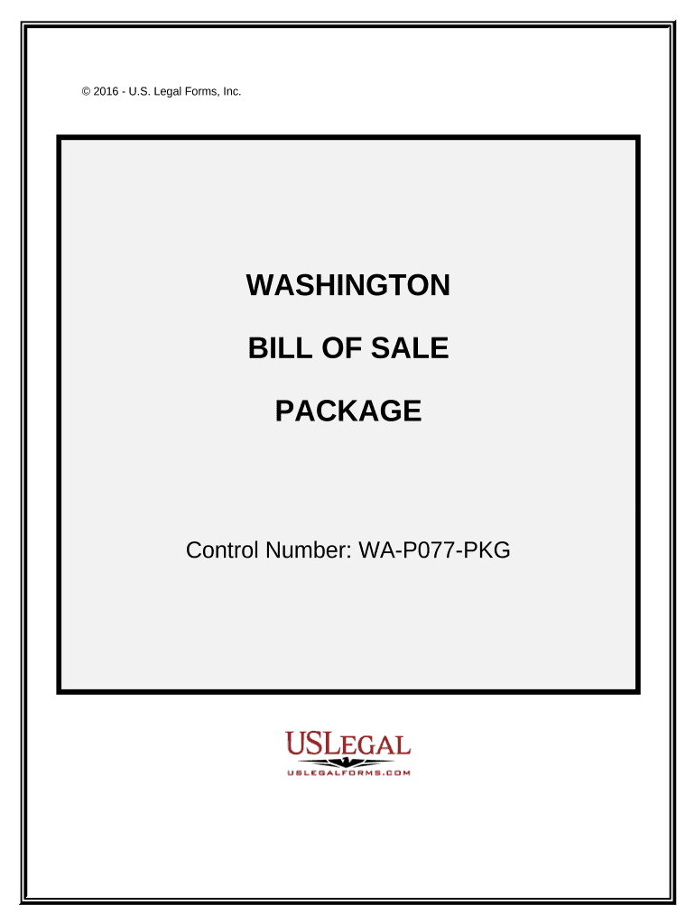 Washington Bill Sale  Form