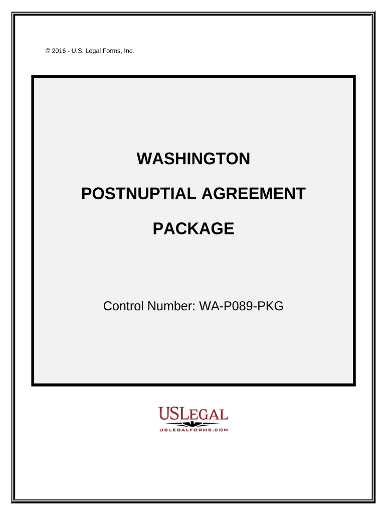Postnuptial Agreements Package Washington  Form