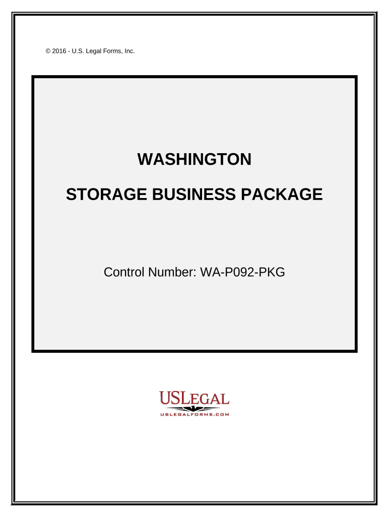 Storage Business Package Washington  Form