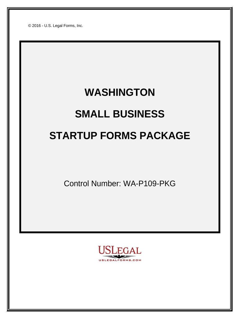 Washington Small Business Startup Package Washington  Form