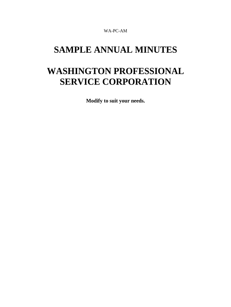Washington Annual Corporation  Form