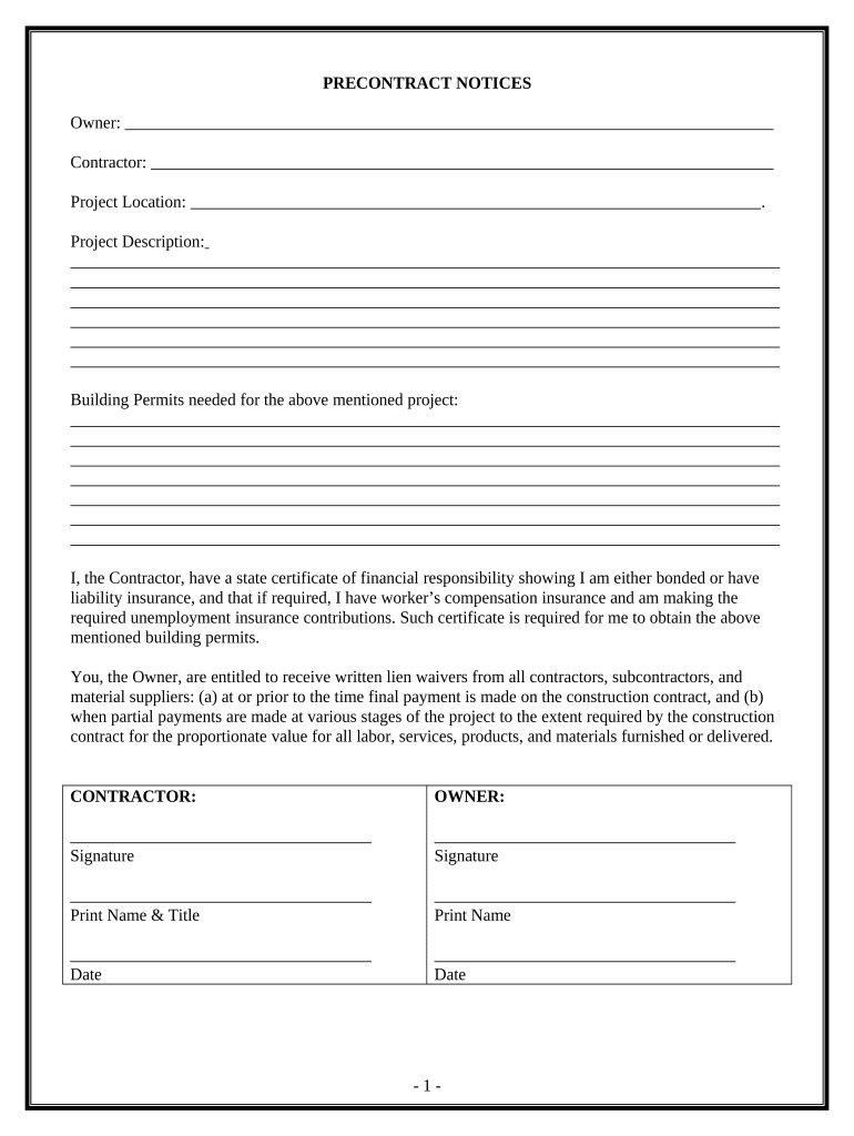 Commercial Contract for Contractor Wisconsin  Form