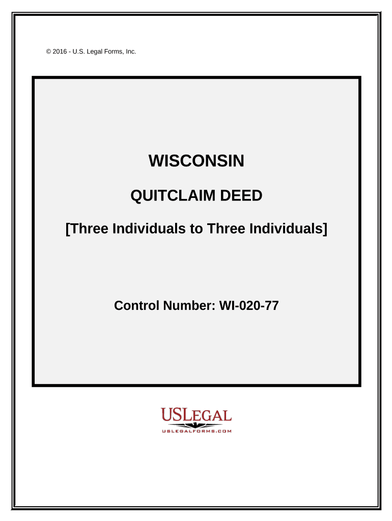 Wi Quitclaim Deed  Form