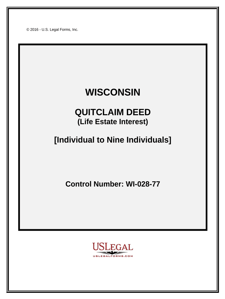 Quitclaim Deed Life Estate  Form