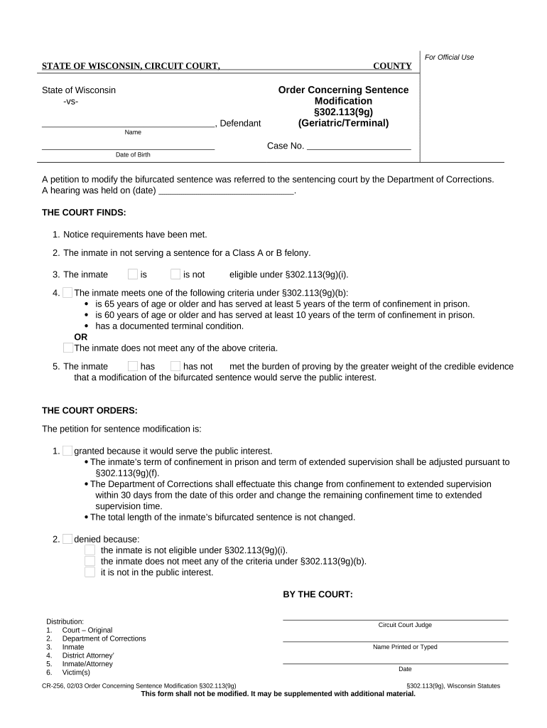 Sentence Modification  Form