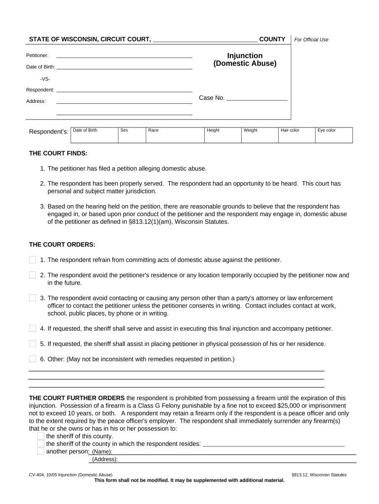 Wi Domestic Abuse  Form
