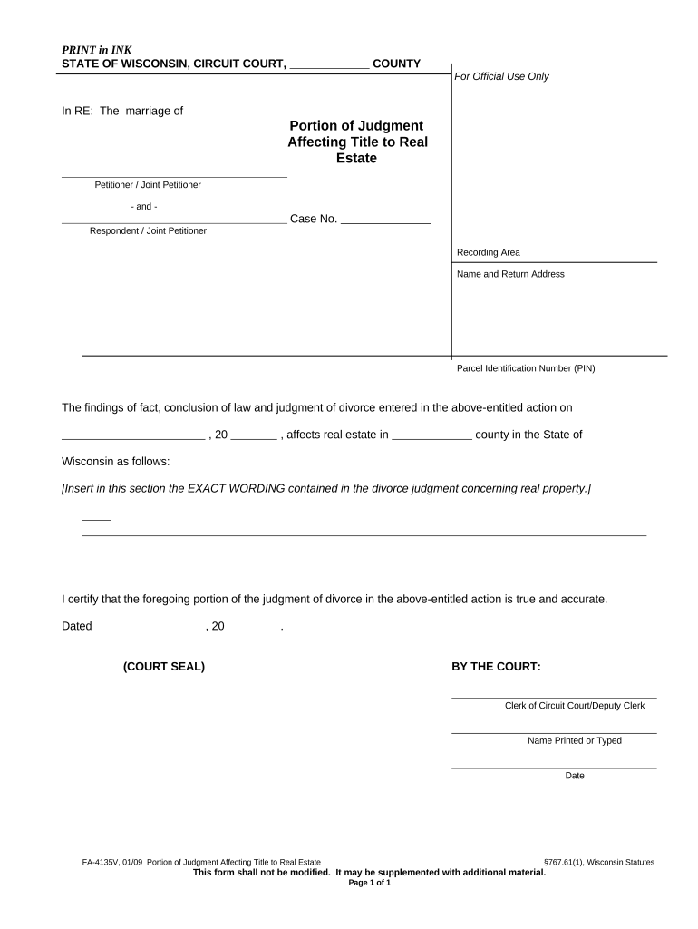 Title Real Estate  Form