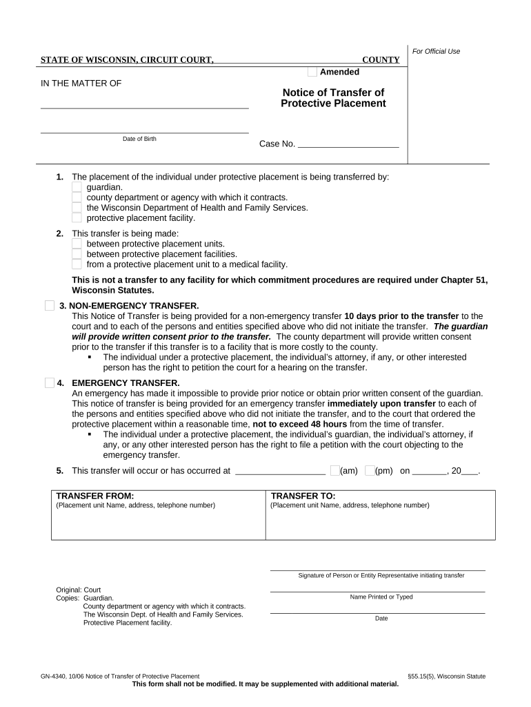 Wi Placement  Form
