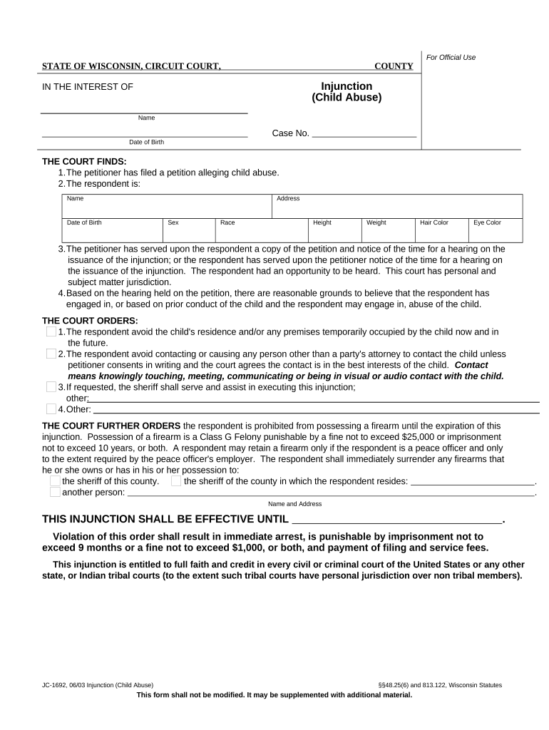 Wi Child Abuse Form Fill Out And Sign Printable PDF Template SignNow