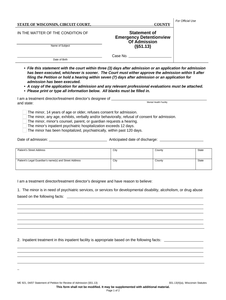 Admission Section  Form