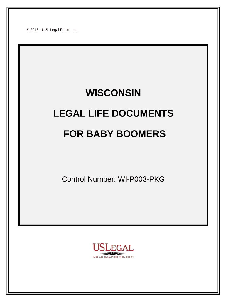 Essential Legal Life Documents for Baby Boomers Wisconsin  Form