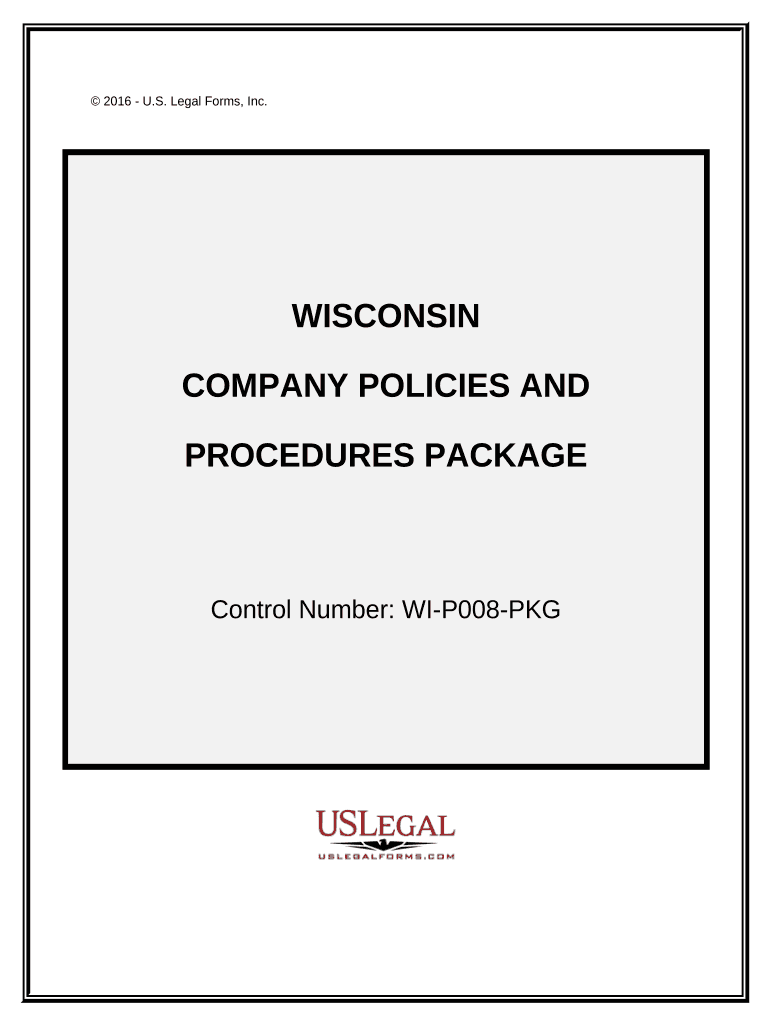 Company Employment Policies and Procedures Package Wisconsin  Form